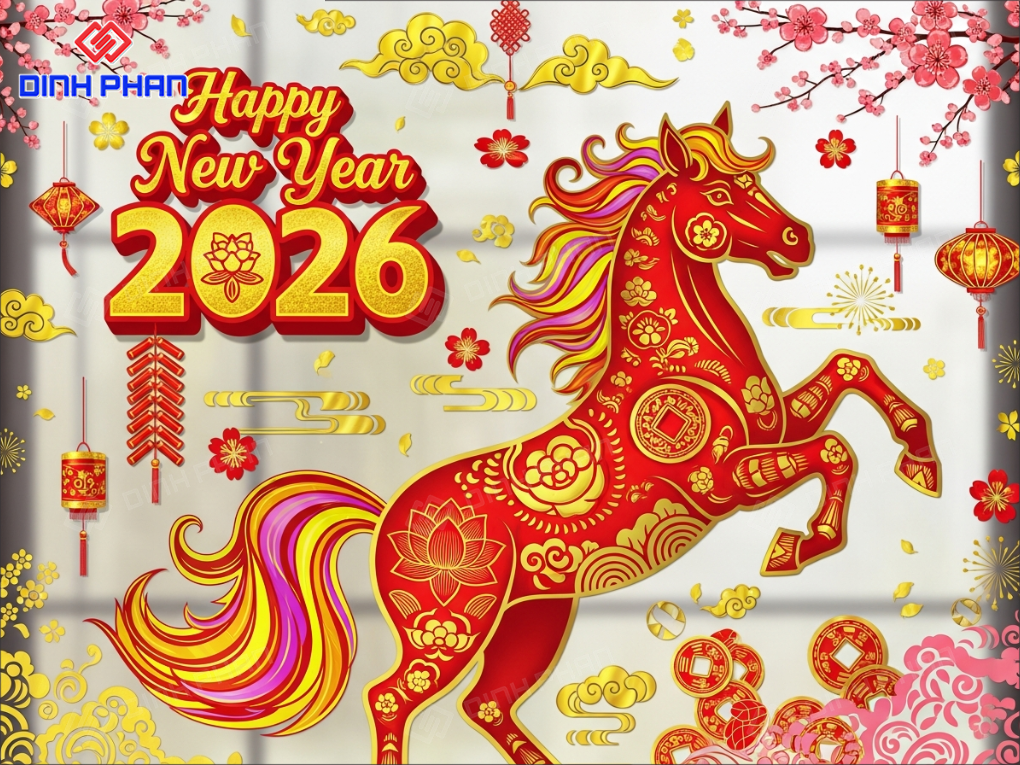 decal Tết dán kính BMT