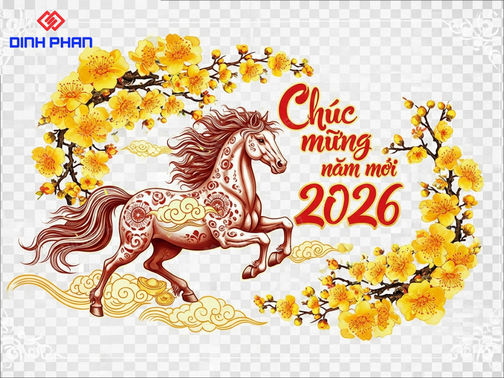 decal Tết dán kính BMT