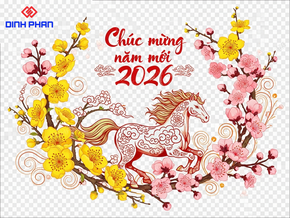 decal Tết dán kính BMT