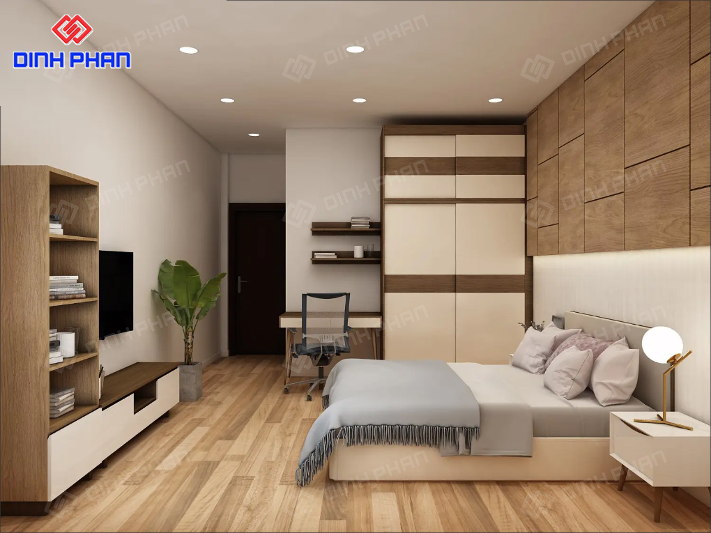 Nội thất phòng ngủ tối giản 