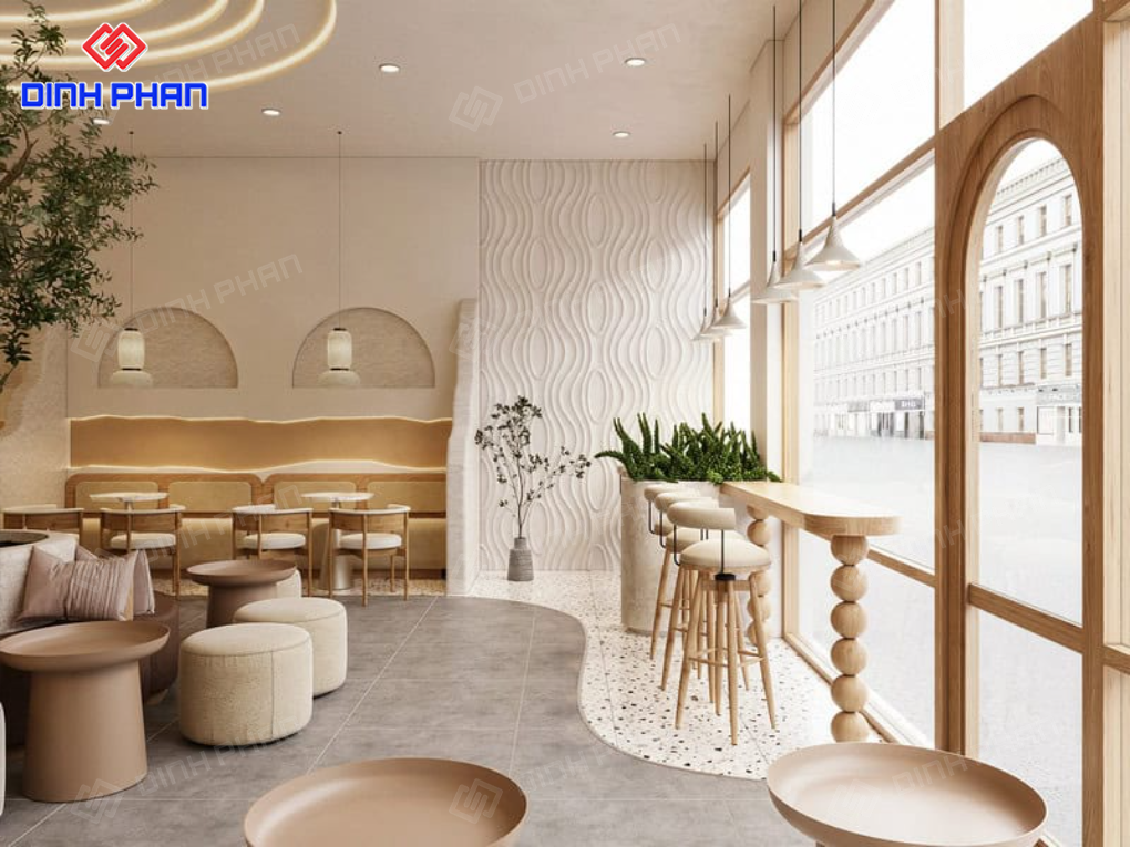 Thiết kế quán trà sữa BMT đẹp, hiện đại, tối ưu chi phí Thiết kế quán trà sữa BMT đẹp, hiện đại, tối ưu chi phí