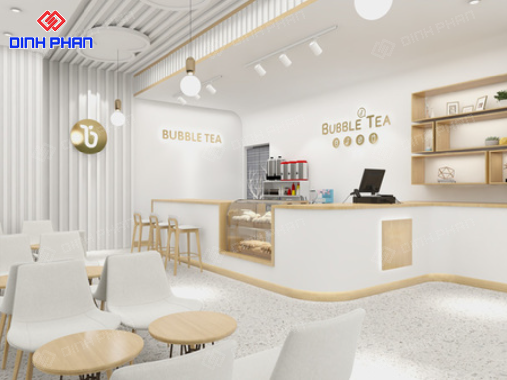 Thiết kế quán trà sữa BMT đẹp, hiện đại, tối ưu chi phí Thiết kế quán trà sữa BMT đẹp, hiện đại, tối ưu chi phí